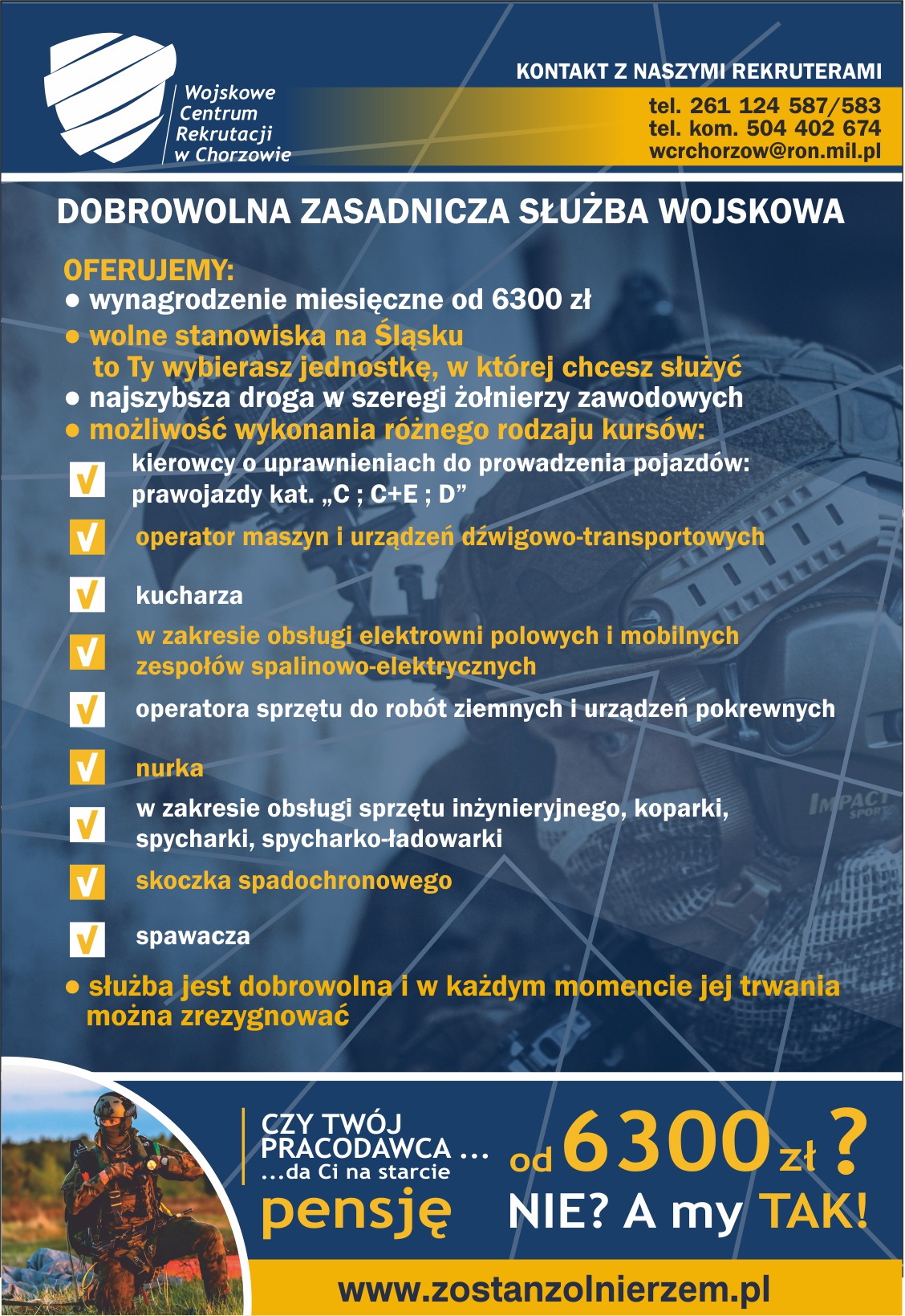 Zdjęcie artykułu Informacja o systemie rekrutacji do Wojska Polskiego