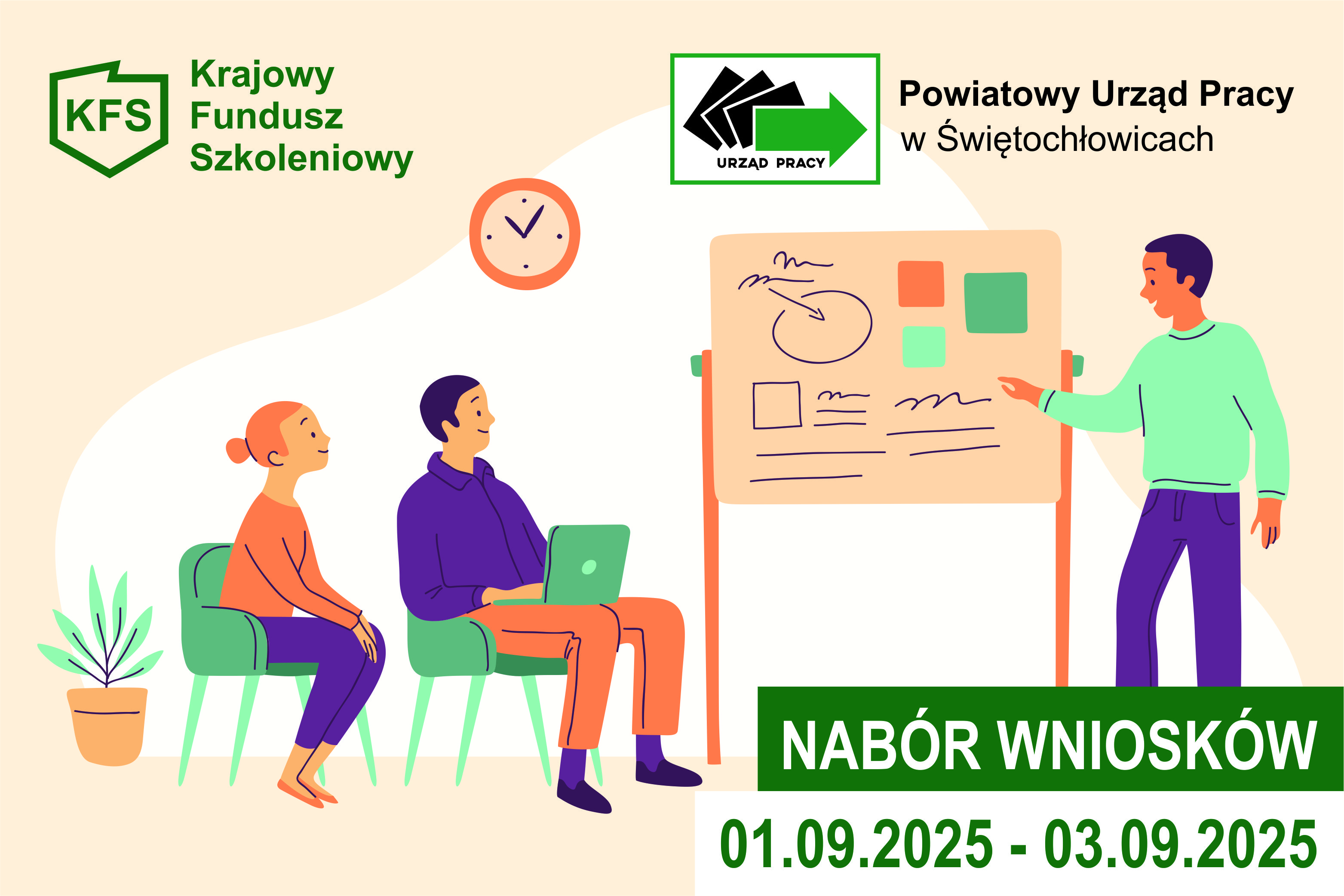Zdjęcie artykułu Ogłoszenie o naborze wniosków Pracodawców o przyznanie środków z Krajowego Funduszu Szkoleniowego w 2025 r.