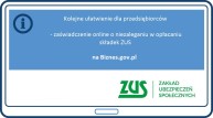 Obrazek dla: Wniosek o wydanie zaświadczenia o niezaleganiu w ZUS przez biznes.gov.pl